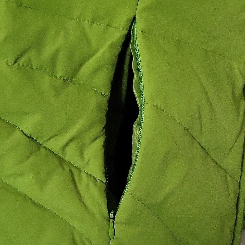 Kenneth Cole Reaction Lime Green Puffer With Zipper Vest Women's Large - Picture 9 of 16